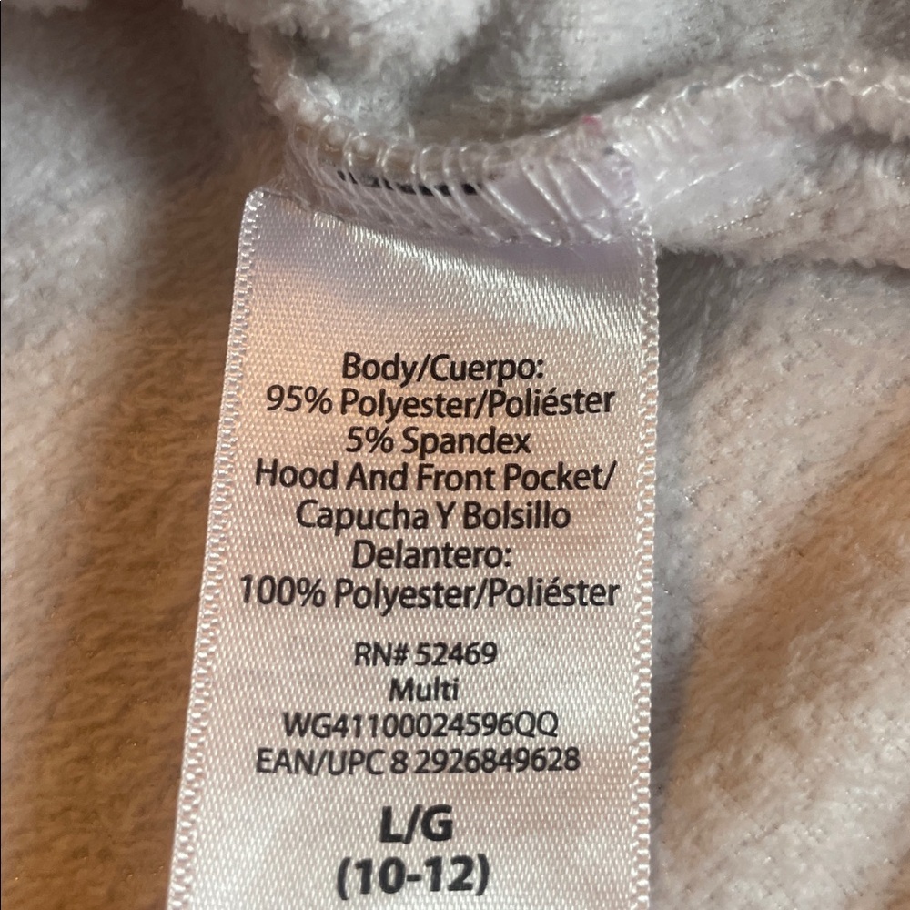 🔥4/$20 Wonder Nation Girls Plush Pullover with sequined hood - size 10/12 - Picture 12 of 12